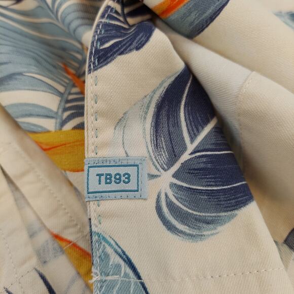 Tommy Bahama Men's Birds Eye View Tropical Hawaiian Silk Print Button Up Shirt L - Picture 3 of 6